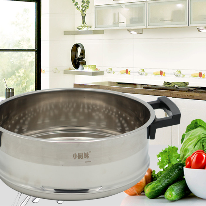 小厨妹 电热锅蒸笼电炒锅笼屉电火锅蒸格蒸馒头笼层不锈钢一体笼 - 图2