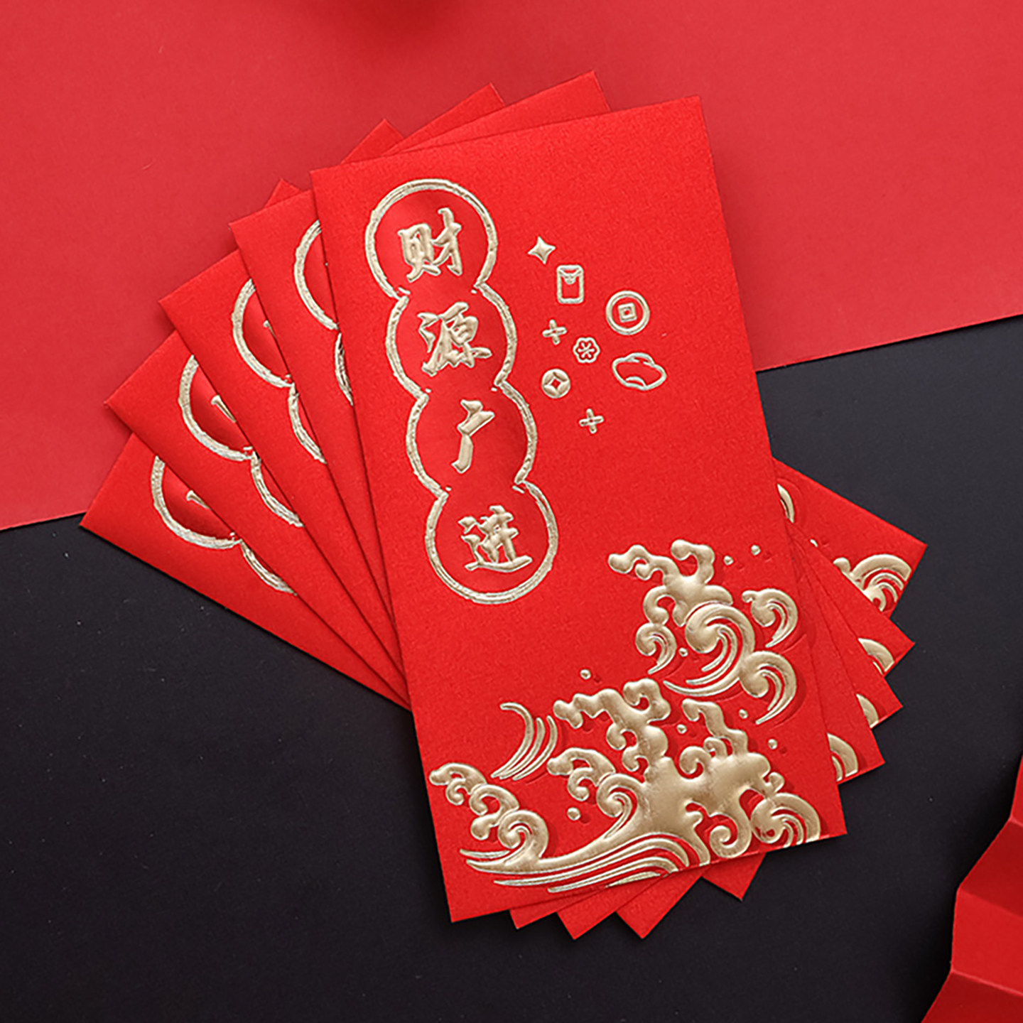 2026中式新款喜庆复古红包袋立体烫金高档利是封财源广进礼金袋,淘宝优惠券,粉丝福利购,淘宝优惠卷
