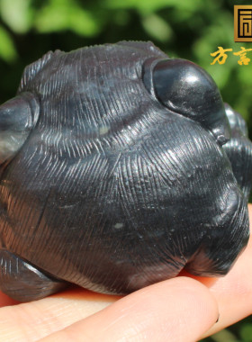 方言和田玉精品特色新疆聚墨青花籽料旺旺来财生肖狗吊坠手把A5