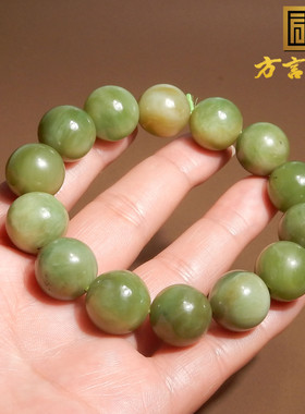 方言收藏级珍稀名品稀少特色难得一见黄金猫碧玉卡16mm手串手链X3