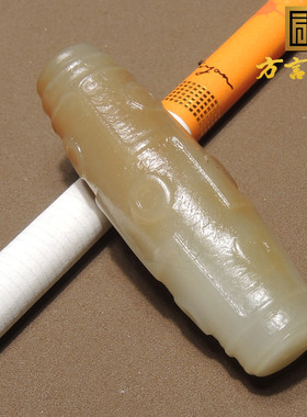 炸锅了！方言和田玉精品罕见珍品油润且末糖白三眼天珠吊坠挂件S