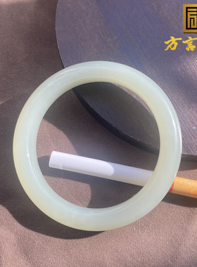 新疆且末老料高油糯白玉59mm手镯