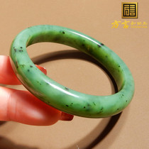 Dialect brand and Tian jade treasures Russian material ulan sea fruit green bejade inner diameter 60mm exquisite lady bracelet P3