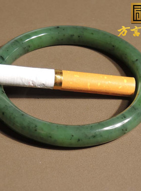 惊呆了方言和田玉俄料乌兰海碧玉猕猴桃意境菠菜绿内径53mm手镯S2