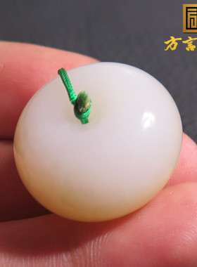 大动作方言品牌和田玉佩戴级新疆且末料高糖白玉平安扣吊坠X7