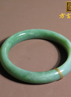 美美哒俄料老坑粉绿碧玉女神镯