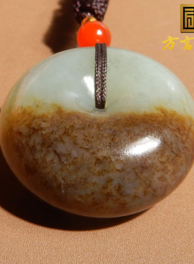 方言男女和田玉蓝色基调吊坠