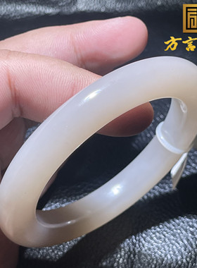稀缺方言和田玉收藏级青海老坑料细腻温润肉粉藕粉内径57MM手镯S9