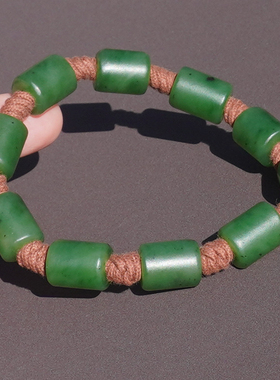 方言品牌新疆油润阳绿碧玉籽手串