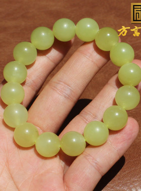 方言和田玉若羌黄口冰底温润手串