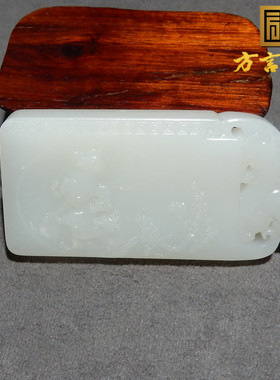 火了方言品牌和田玉精品佩戴级新疆且末料白玉马到成功摆件挂件N