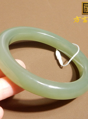 青海和田玉老坑冰细晴水底手镯