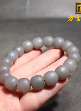 青海肉底磨砂烟紫12mm老型珠手串