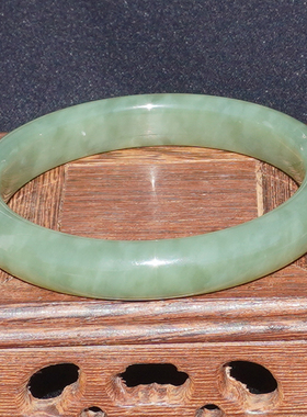 和田玉若羌细润高脂青黄口料手镯