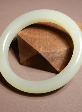 方言和田玉青海料冰底晴水色手镯