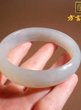 青海料淡烟青紫罗兰细腻57mm手镯