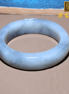 留皮孔水墨青花籽料55如意手镯