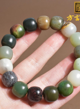 新疆和田玉籽料多彩多宝手串手链
