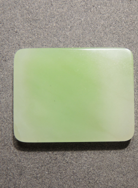 方言和田玉精品收藏级青海老坑料冰底油润白玉带翠色无事牌吊坠h2