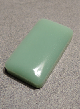 方言精品和田玉俄罗斯老坑料冰底无结构粉青碧玉无事牌吊坠挂件h2