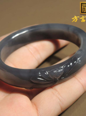 青海老坑料烟青紫罗兰一品清廉