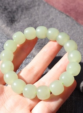 青海晴水高冰起荧光12mm老型手链