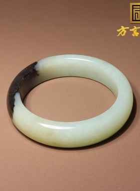 方言和田玉俄黑皮高脂高油手镯