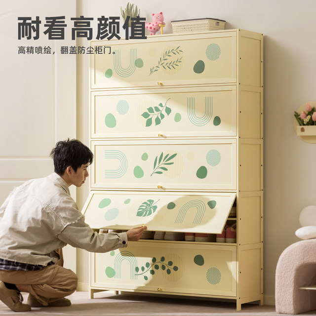 Eleven-dimensional printed door dustproof shoe cabinet
