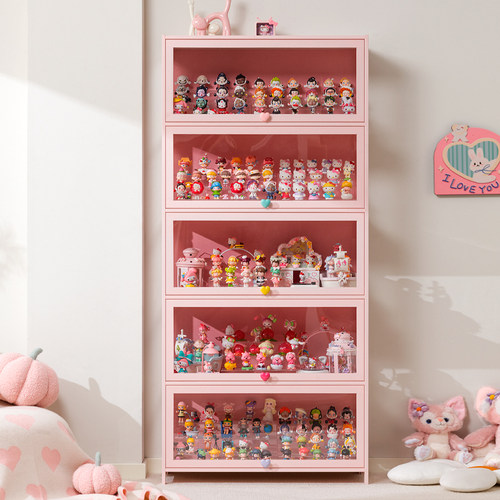 手办展示柜盲盒亚克力展示架非玻璃陈列柜子货架模型玩具娃娃收纳 - 图1