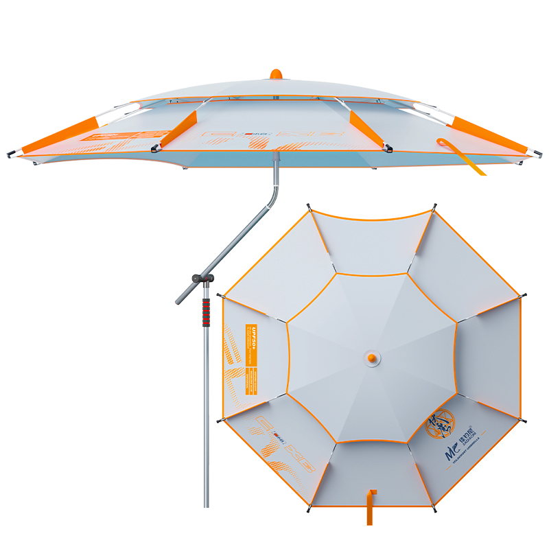 佳钓尼橙小白拐杖钓鱼伞万向大钓伞新型户外遮阳专用雨伞2024新款-图3