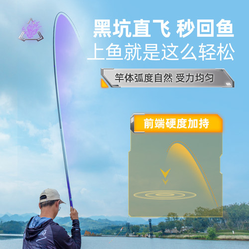 佳钓尼伏魔6H8h黑坑专用鱼竿超轻超硬19调台钓竿4米5钓鱼鱼竿手杆 - 图2