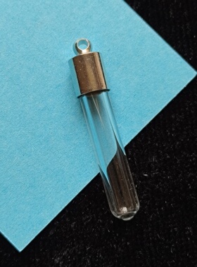 手工diy米上刻字项链耳环吊坠配件5mm系列迷你小玻璃瓶子许愿瓶