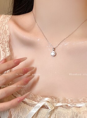 爆款钛钢轻奢微镶真金项链