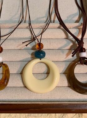 复古长款圆环项链女高级感