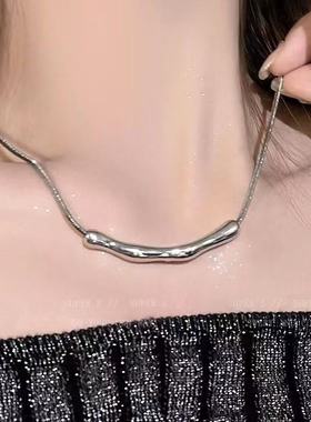 小众设计不规则褶皱项链