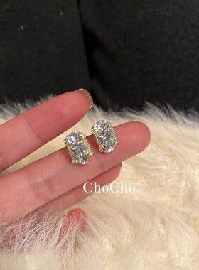 轻奢小众排钻设计感耳钉