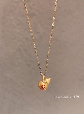 福禄葫芦项链古法葫芦流苏锁骨链