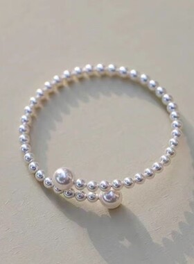 新款高级感开口仿珍珠手镯女