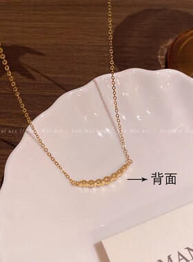韩系微镶锆石轻奢气质锁骨链