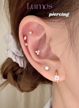 Lumos拂蕊迷你小花钛合金耳钉