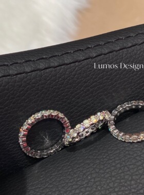 Lumos Mint 薄荷满钻设计感百搭高级感闭口戒指韩系戒指女 R010