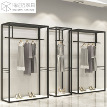 Clothing Store Show Rack Black Floor Type High Cabinet Mens And Womens Clothing Store Shelf Display Rack Positive Hanging Clothes Rack Cabinet
