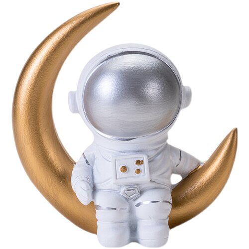 太空宇航员生日蛋糕摆件儿童银河系宇宙装饰黑白星球飞船周岁插件 - 图2