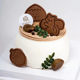 Internet celebrity small chestnut biscuit cake decoration chestnut pine cone squirrel diy cake dessert ornaments decoration