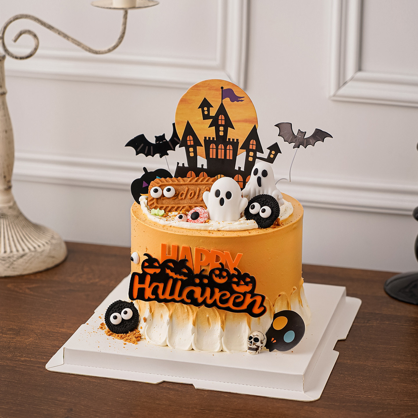 2025万圣节幽灵蛋糕装饰南瓜城堡骷髅插件亚克力万圣节快乐装扮,淘宝优惠券,粉丝福利购,淘宝优惠卷