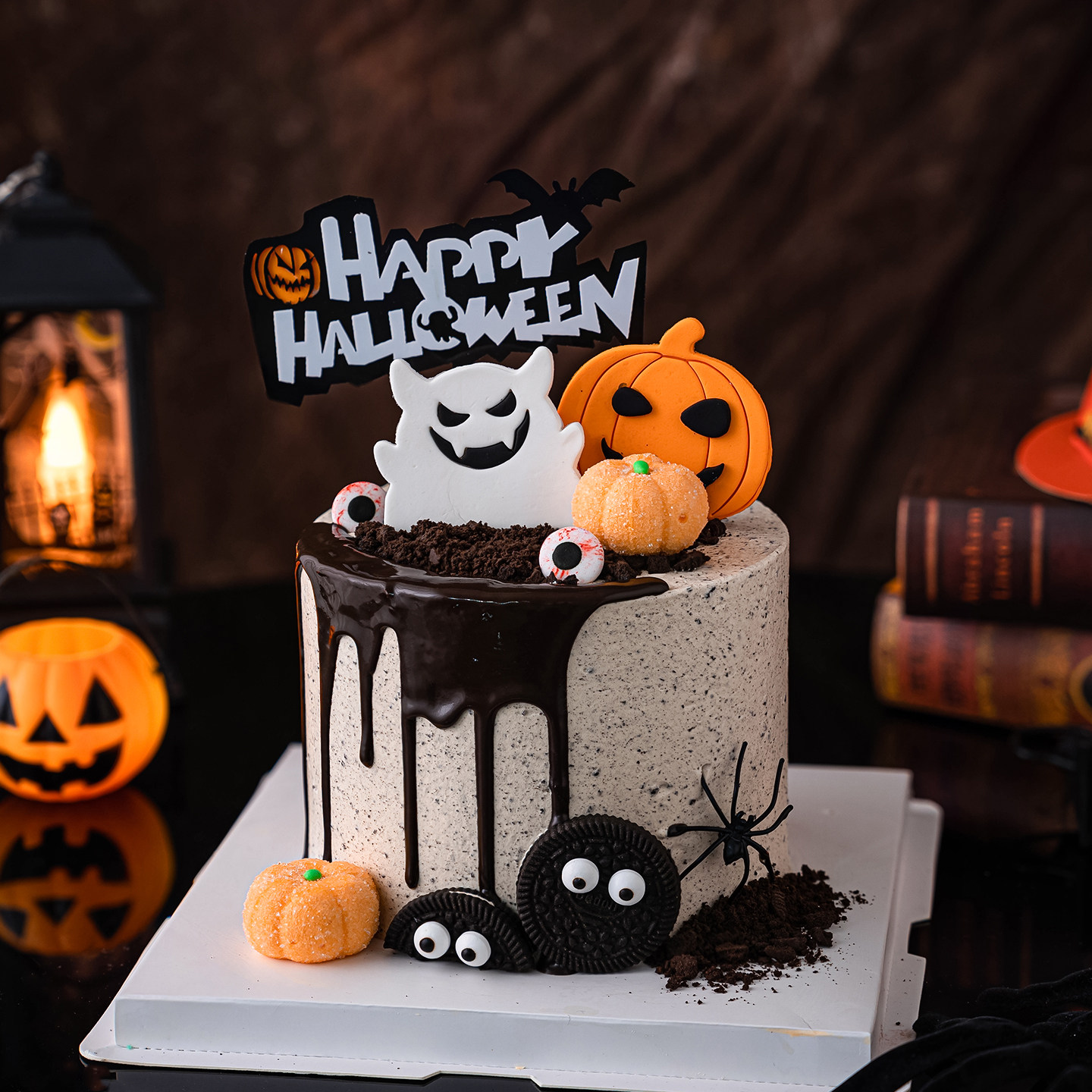 2025万圣节搞怪鬼脸幽灵南瓜蛋糕装饰happy Halloween亚克力插件,淘宝优惠券,粉丝福利购,淘宝优惠卷