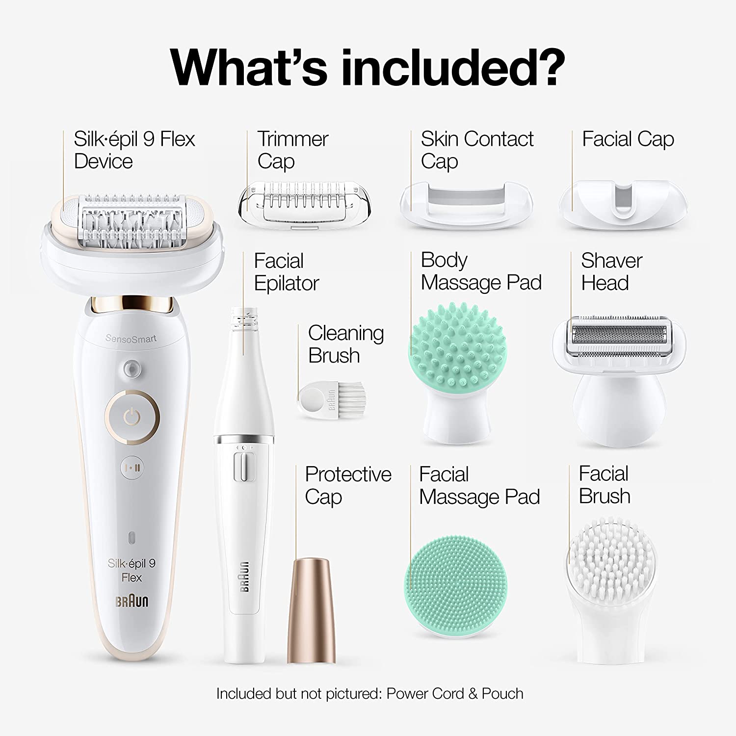 Braun Epilator Silk-épil 9 Flex 9-300 Beauty Set, Facial Ha - 图0