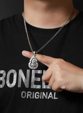 镂心古法转动葫芦纯银吊坠男女款