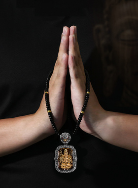 高档大鹏鸟纯银本命佛吊坠挂坠