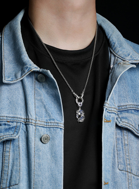 925纯银马到成功吊坠生肖复古